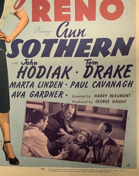 Maisie Goes To Reno 1944 Original Movie Poster Ann Sothern