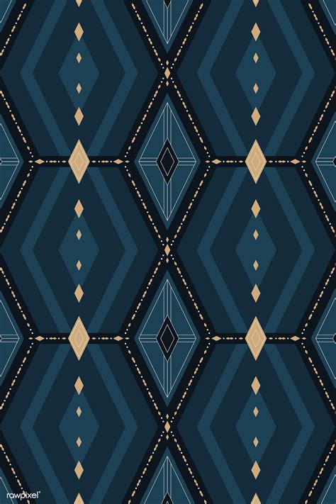 Navy Blue Patterned Wallpaper