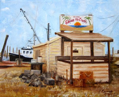 Eddies On The Creek Belford Nj Painting By Leonardo Ruggieri Pixels