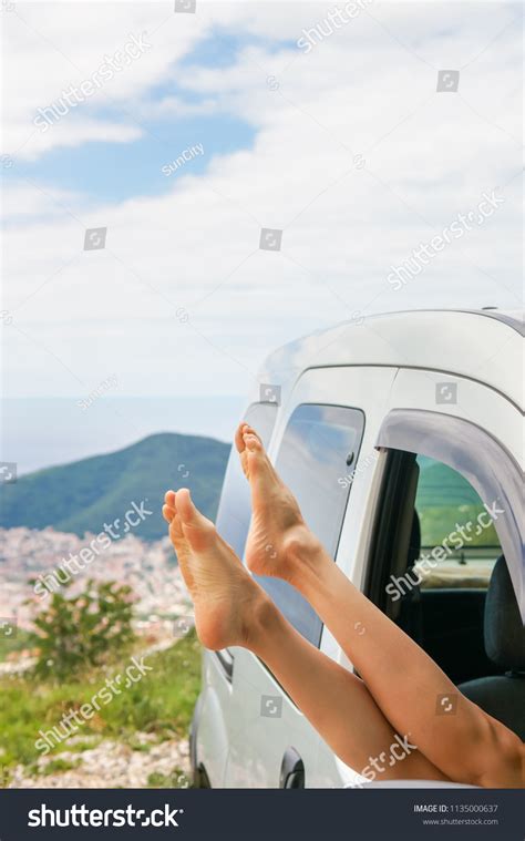 Female Feet Hanging Out Car Window Stock Photo 1135000637 Shutterstock