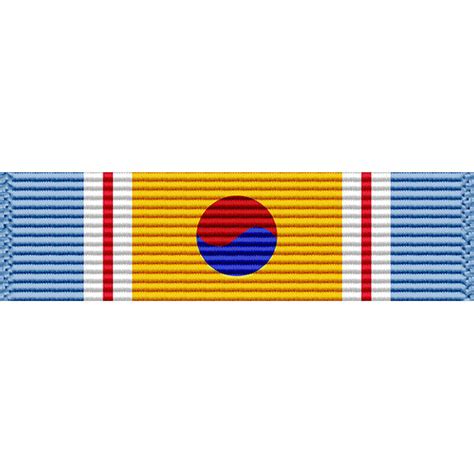 Republic Of Korea War Service Medal Ribbon Usamm