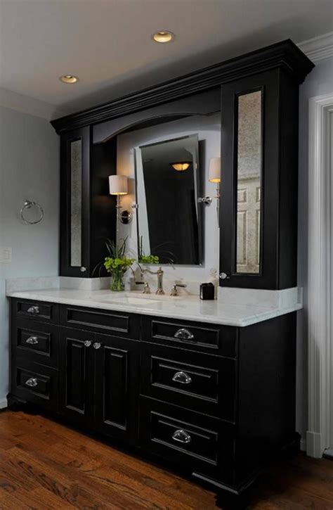 Wood Mode Black Vanity Bathroom Black Bathroom Black Cabinets Bathroom