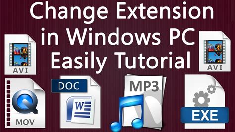 How To Change File Extension In Windows Pc Youtube