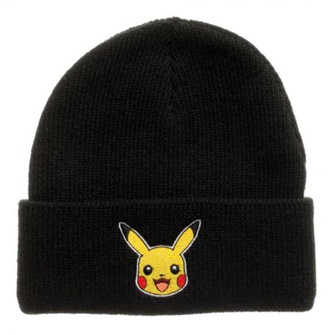 Buy Merchandise Pokemon Pikachu Black Single Layer Cuff Beanie