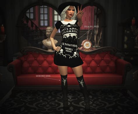 Sims 4 Goth Dress Cc