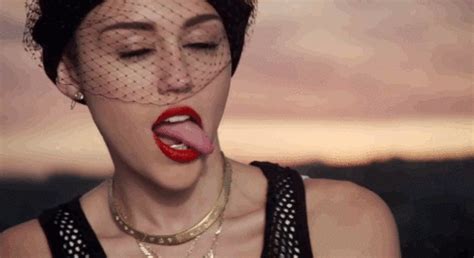 Miley Cyrus Tongue Out Gif