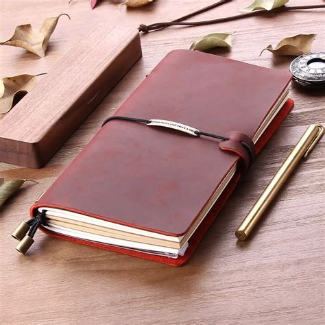 Handmade Leather Writing Journal Notebook Refillable Pocket Vintage