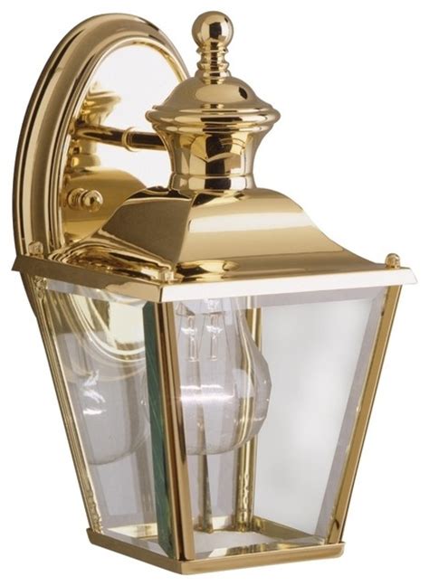 $15.00 coupon applied at checkout save $15.00 with coupon. Kichler Solid Brass Carriage 10" High Outdoor Wall Light - Traditional - Outdoor Wall Lights And ...