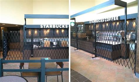 Starbucks Kiosk Security With Mobile Security Gates