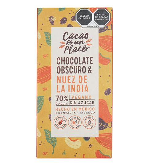 Cacao Es Un Placer Chocolate Obscuro Nuez De La India G El Palacio De Hierro