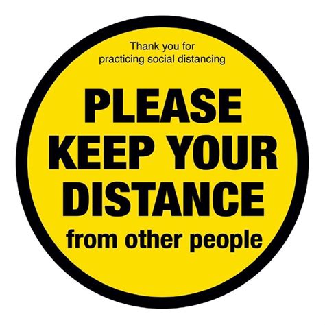 Please Keep Your Distance Social Distancing Floor Graphic