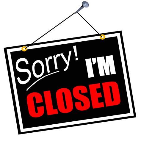 Sorry Closed Sign Openclipart
