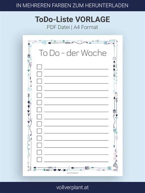 Free templates for work & life | todoist. To Do-Liste Vorlage - Unsere kostenlose PDF Vorlage zum ...