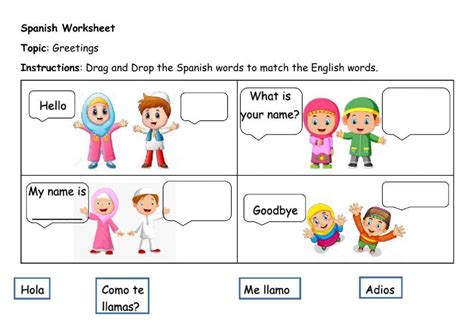 Spanish Greetings Activity Live Worksheets