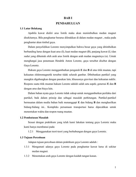 Contoh Latar Belakang Laporan Praktikum Fisika - Kumpulan Contoh Laporan