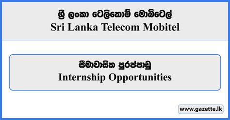 Internship Opportunities Sri Lanka Telecom Mobitel Vacancies 2023