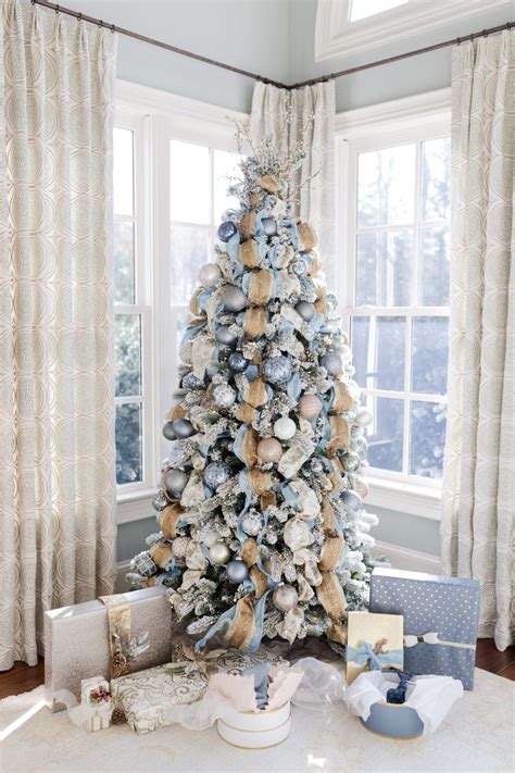 Gold and Blue Christmas Decorations  My Cinderella Tree!  bluegraygal