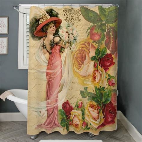 Rose Lady Shower Curtain By Studio 10 27 Cafepress