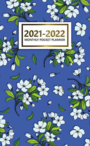 2021 2022 Monthly Pocket Planner Beautiful Floral Two Year Calendar Agenda Diary 2021 2022