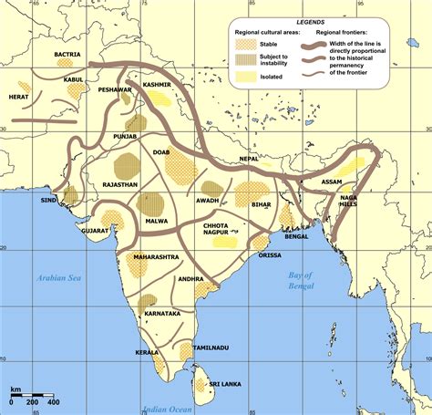 Cultural Regions Of The Indian Subcontinent Maps On The Web