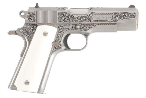 M Ben Shostle Engraved Colt Model 1911 Mk Iv 38 Super Semi Automatic
