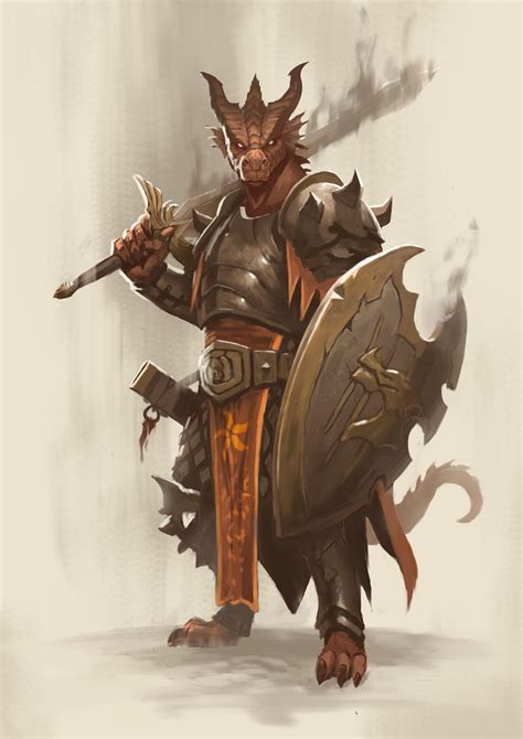 Dragonkin Fighter Concept Art Characters Dungeons And Dragons