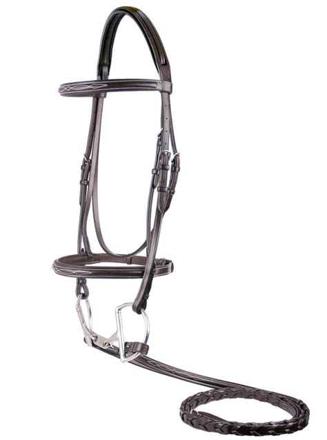 M Toulouse Platinum Hampshire Fancy Stitched Padded Bridle