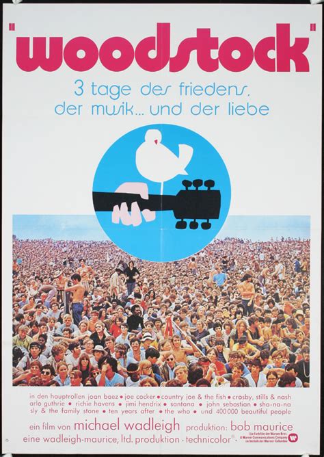 Old Original S Woodstock Concert Film Poster