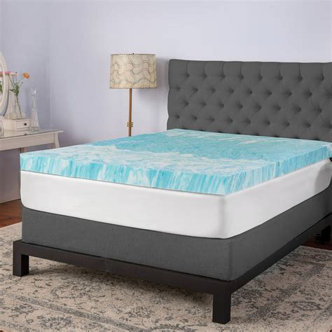 74 Full Size Mattress Topper Memory Foam Swirls Of Cooling Blue Gel