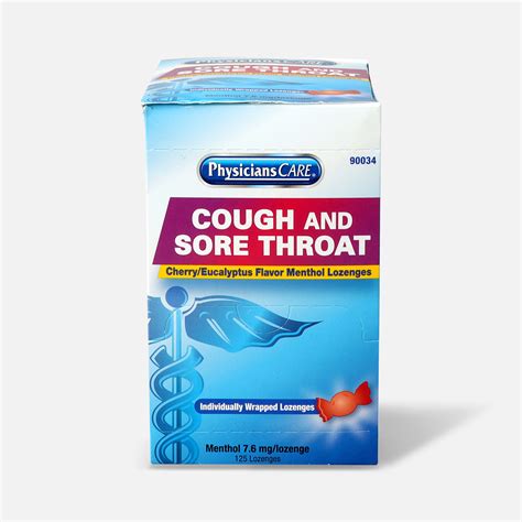 Physicianscare Cherry Flavor Cough And Throat Lozenges 125box