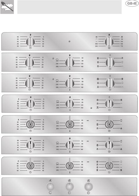 For example , the symbol for convection cooking indicates that the top and bottom element will operate; Oven Symbols Smeg