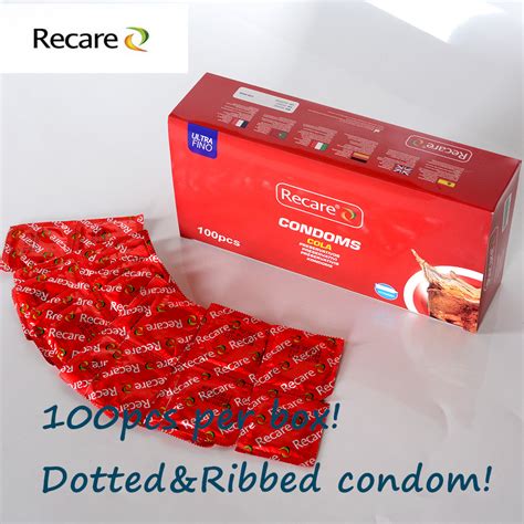 Latex Condoms Sex Latex Dotted Ribbed Condom Oem Service Good Quality