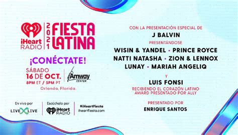 Iheartradio Fiesta Latina 2021 Transmisión En Video Iheartradio