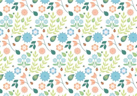 ✓ free for commercial use ✓ high quality images. Flat Design Vector Spring Pattern Design - Download Free ...