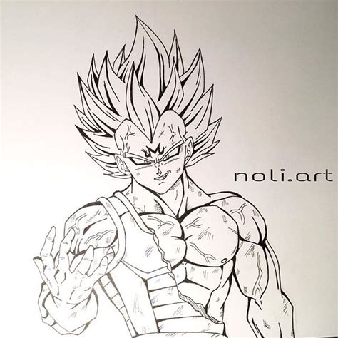 Super tenkaichi budokai, when broly shows up in his own god form after goku once more, goku transforms into super saiyan blue in order to compete with broly's might, as goku's normal state was completely overwhelmed by broly god. Majin Vegeta drawing | Vegeta is so FREAKING AWESOME ...
