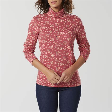 Basic Editions Women S Turtleneck Floral