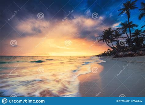 Landscape Of Paradise Tropical Island Beach Stock Image Image Of