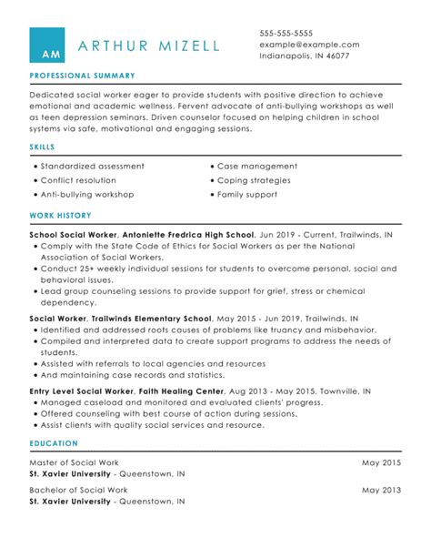 Social Worker Resume Examples To Use In 2023