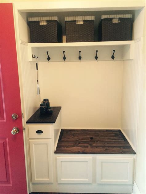 We did not find results for: Entry way closet turned into mini mudroom. Great way to ...