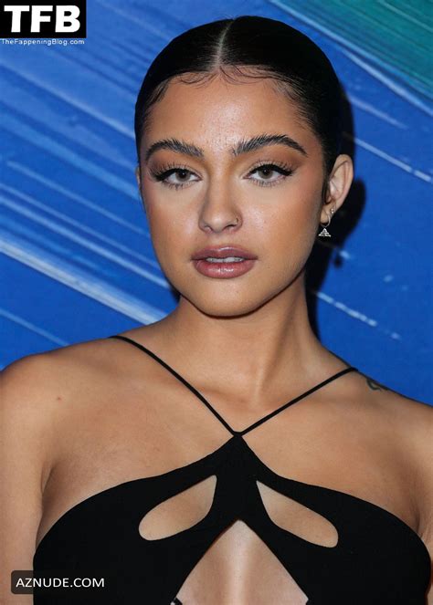 Malu Trevejo Sexy Seen Showing Off Her Underboob In A Black Dress At