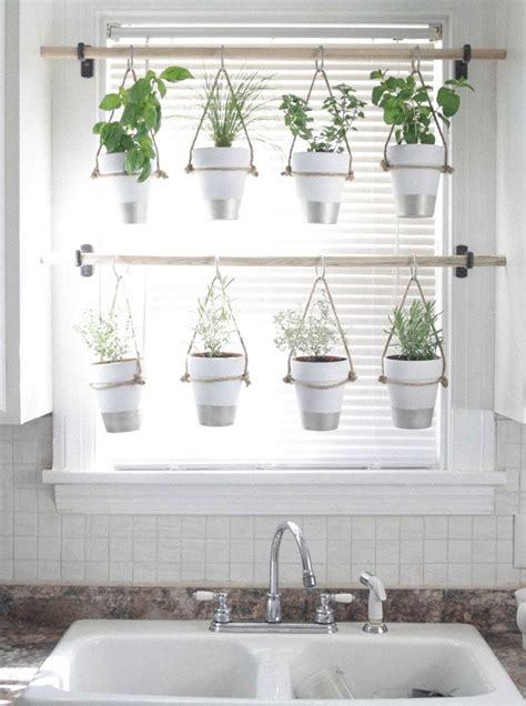 Lose The Drapes 15 Better Ways To Dress A Window Hanging Herb Garden