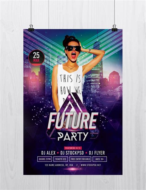 Future Party Free Photoshop Flyer Template Stockpsd