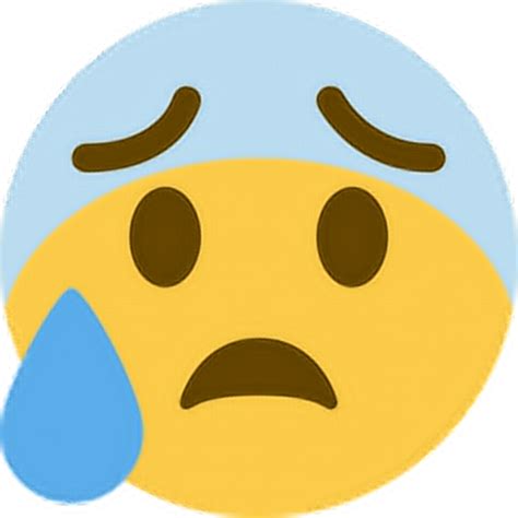 Ohno Scared Worried Emoticon Face Express Worried Emoji Transparent