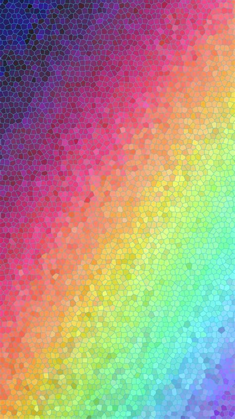 1080x1920 Rainbow Mosaic Texture Wallpaper Rainbow Wallpaper Iphone