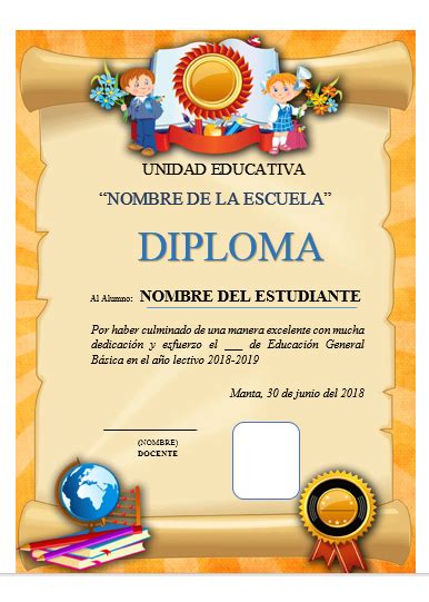Plantillas De Diplomas Para Editar Ayuda Docente 1b1