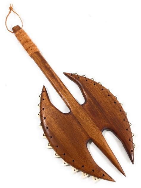 Hawaiian Koa Weapons Weapon Shark Teeth Koa Wood Clubs Polynesian