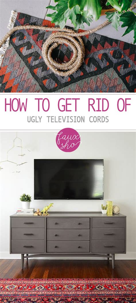 How To Get Rid Of Ugly Television Cords Faux Sho