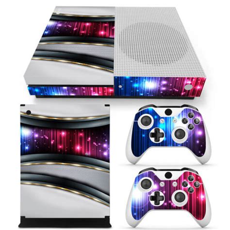 Xbox One S Console Skin Decal Sticker Silver Galaxy 2 Controller