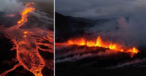 New Icelandic Volcanic Eruption Leads To More Gorgeous Drone Videos Petapixel