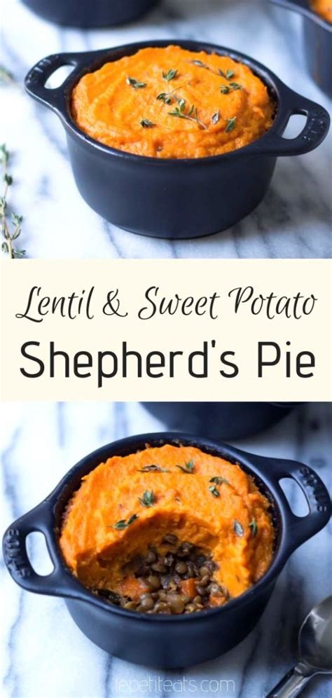 Vegetarian Shepherd S Pie With Lentils Sweet Potato Topping